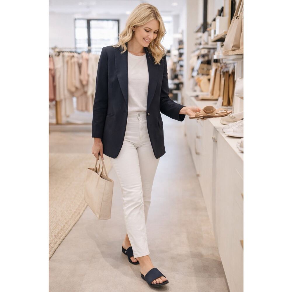 J. Crew Collection Navy Tollegno 1900 Blazer-Single Breasted Wool Blend Jacket 6